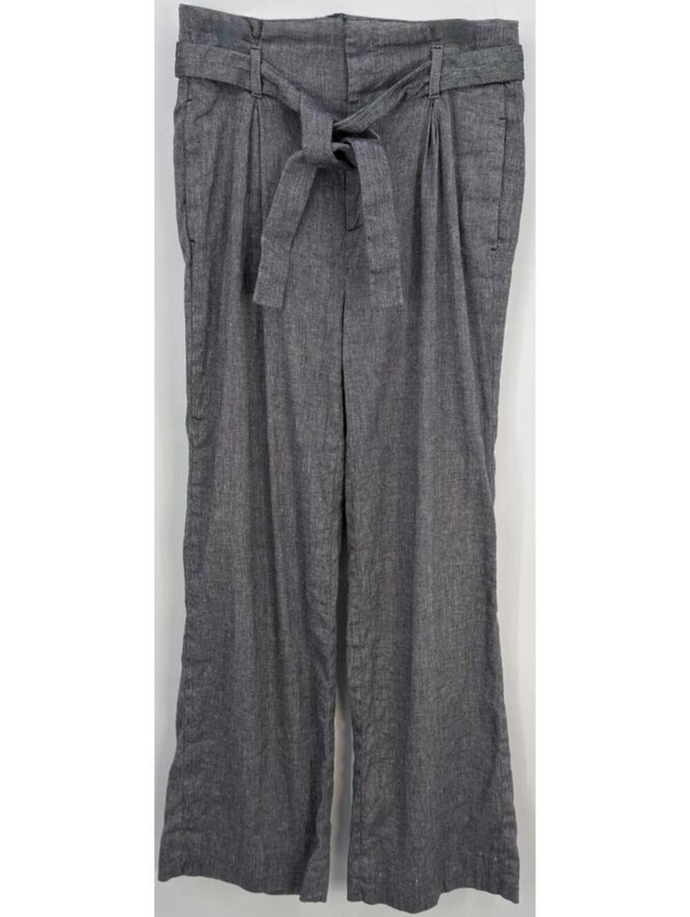 Modern Banana Republic‎ High Waist Paperbag Pants Gray Wide Leg Size 6